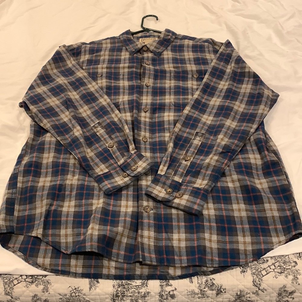 Mens Long Sleeve Duluth Trading Co. Button Front Shirt